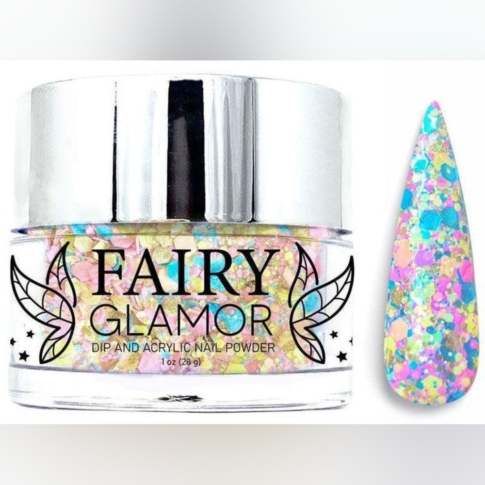 NWT Fairy Glamor Flip Flops Dip And Acrylic Power